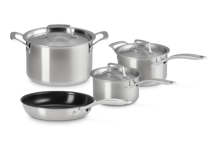 Set 4 pezzi in acciaio inox Essential