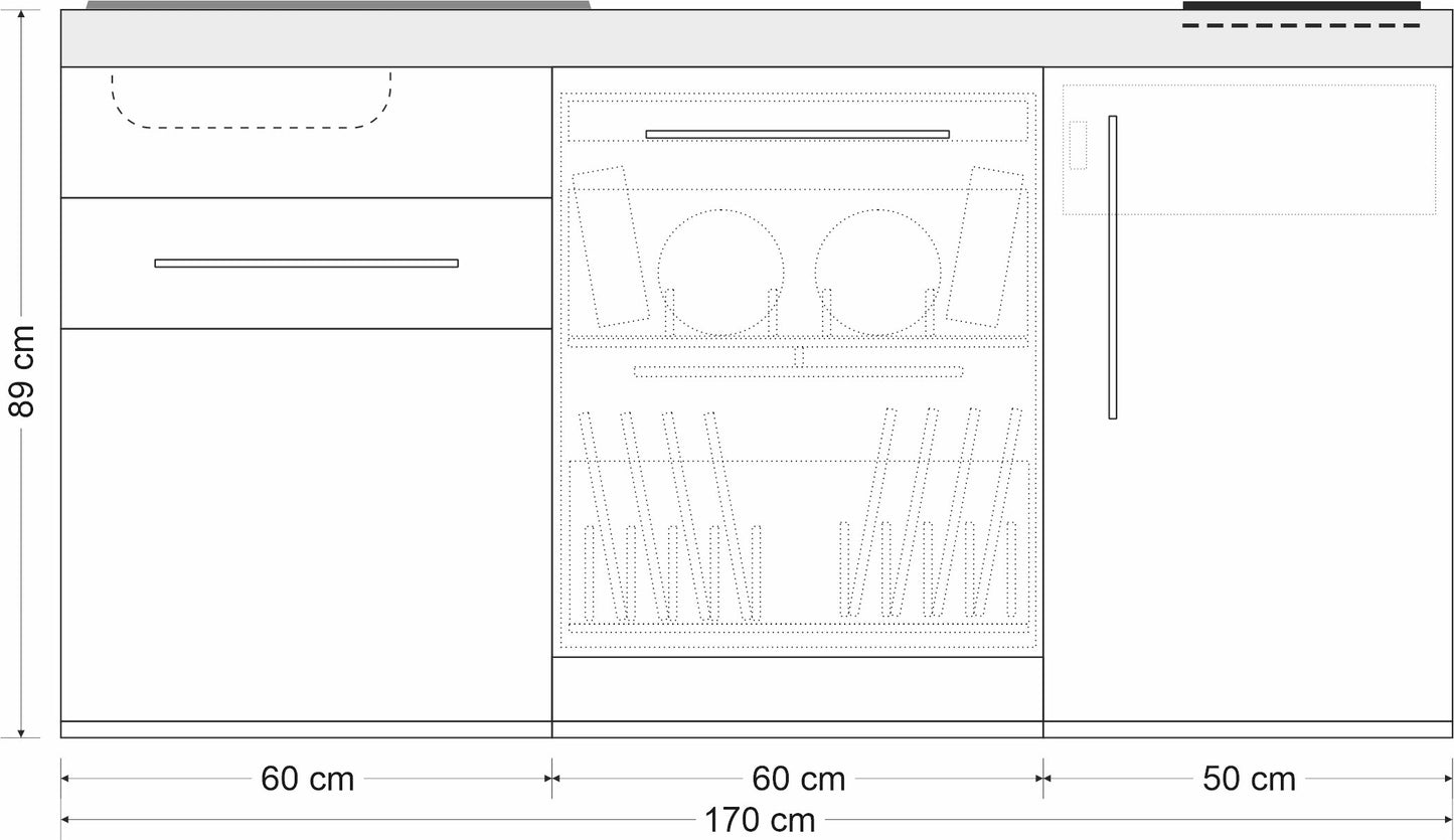 Minicucina Premiumline MPGG170 - 170 cm