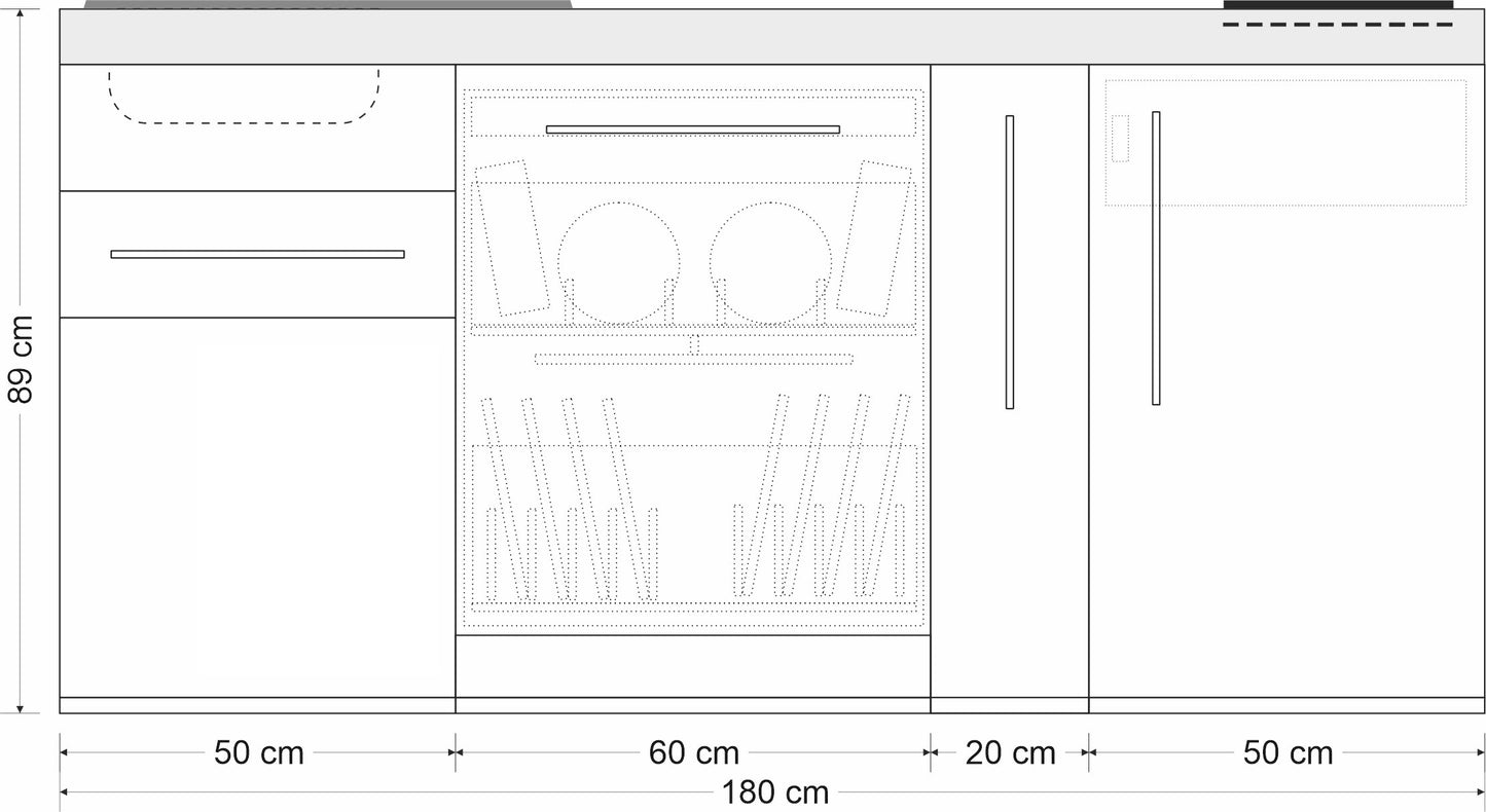 Minicucina Premiumline MPGG180 - 180 cm