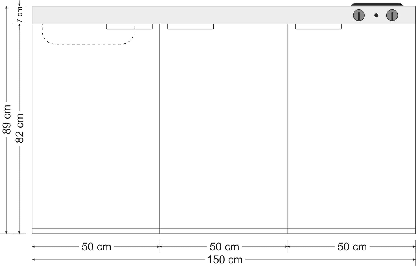 Minicucina Kitchenline MK150 - 150 cm