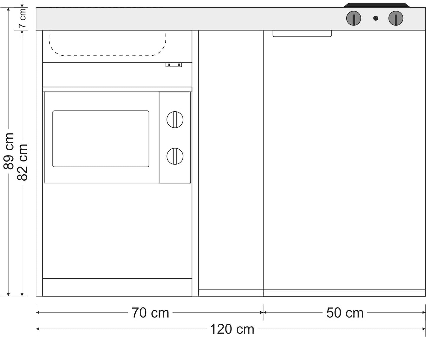 Minicucina Kitchenline MKM120 - 120 cm