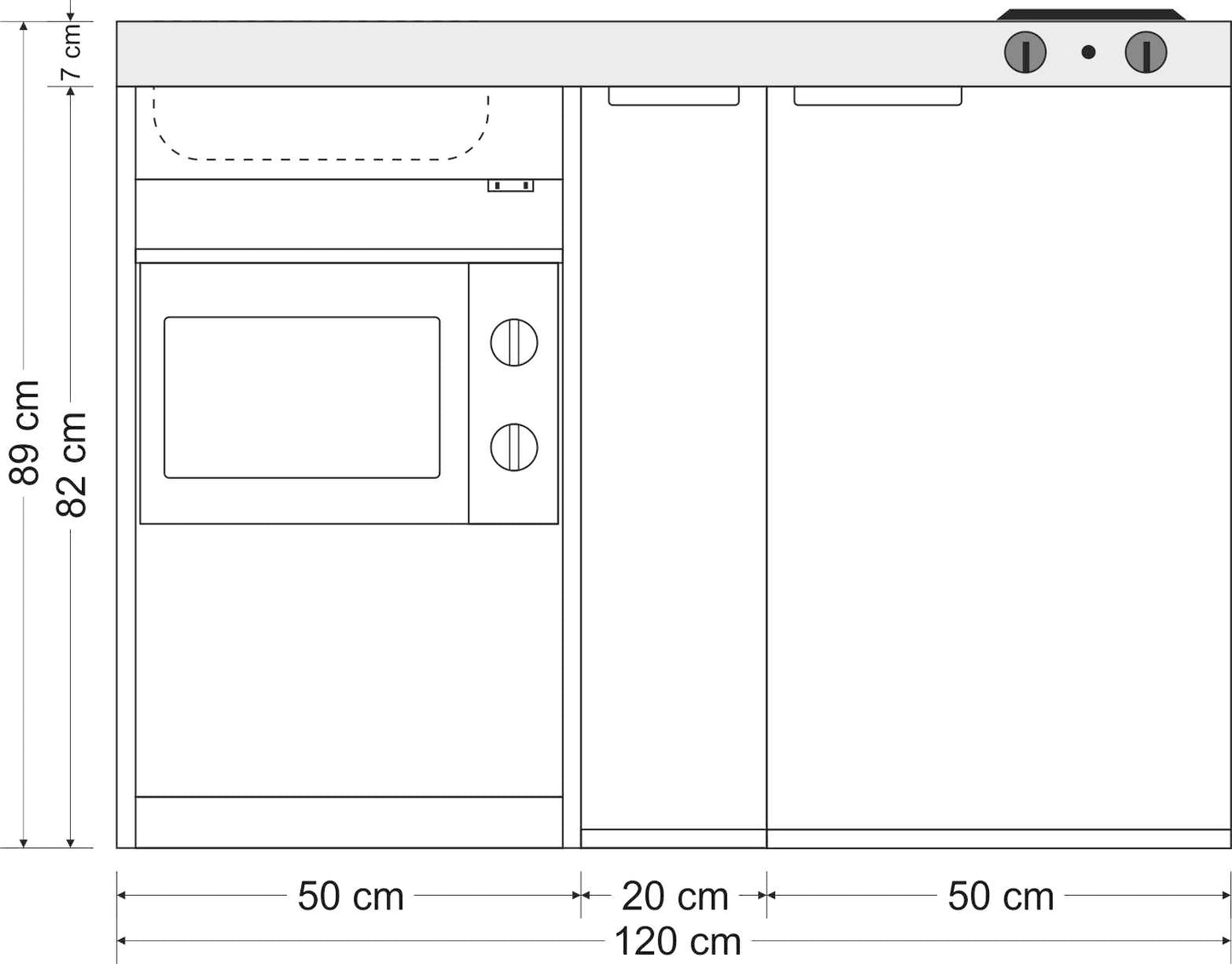 Minicucina Kitchenline MKM120A - 120 cm