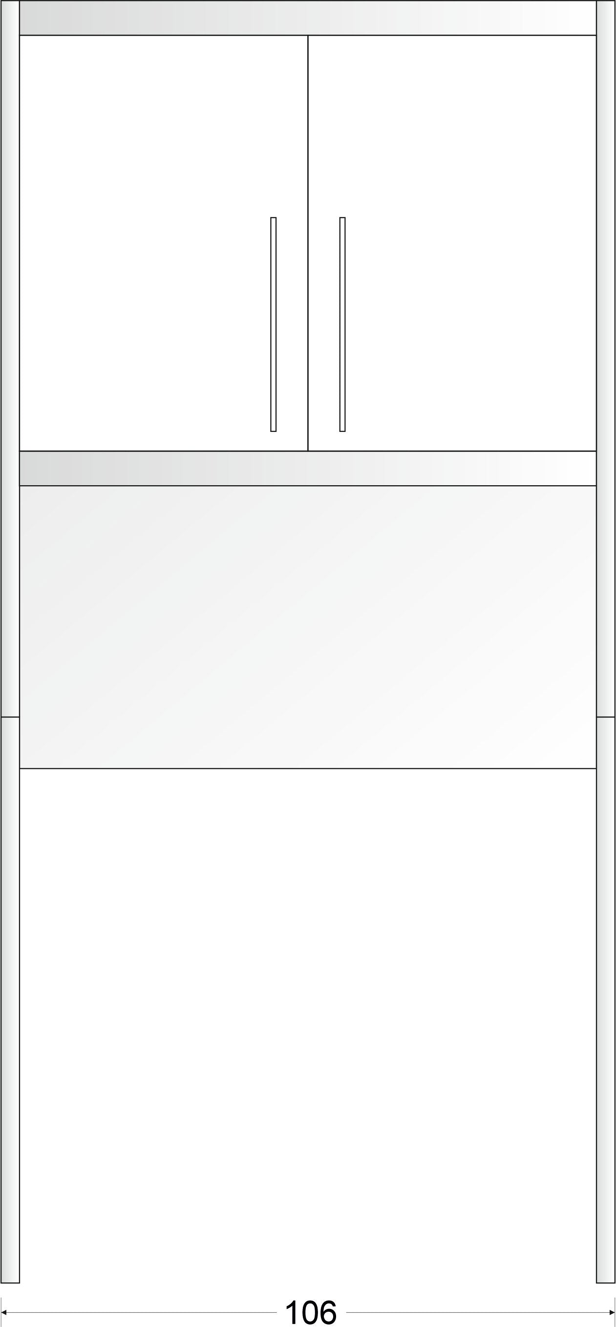 KIT STUDIOLINE SLD 100 - 106  x 62 x h 222 cm