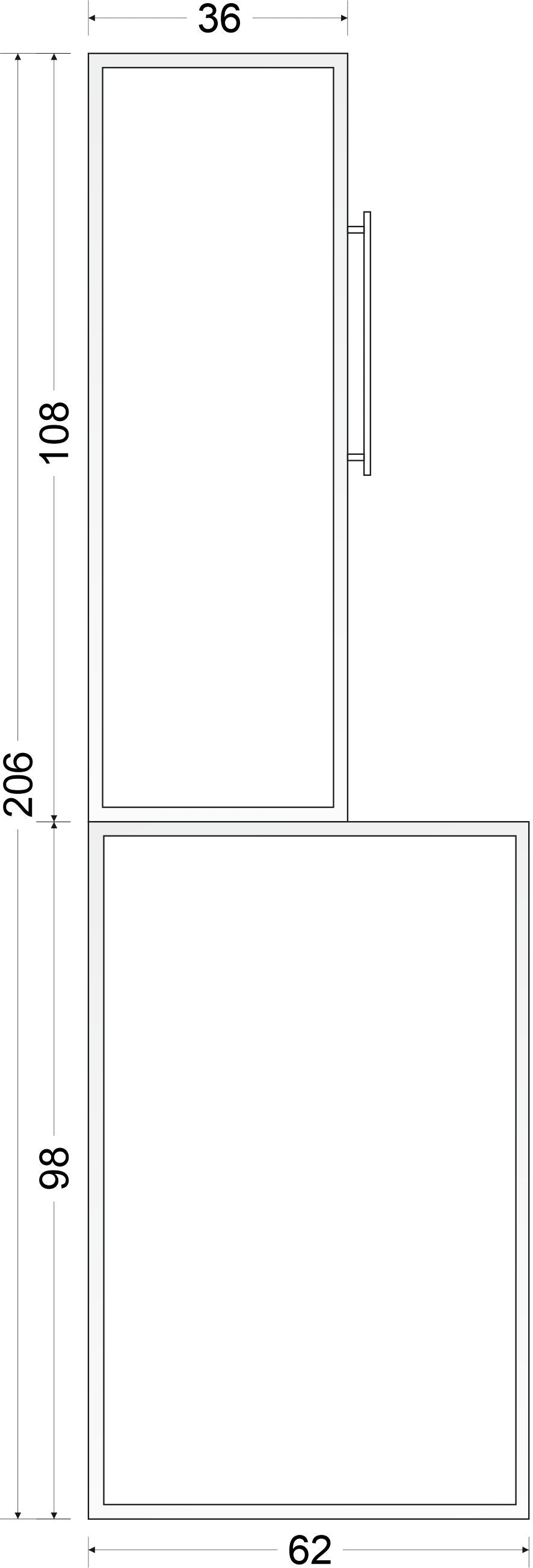 KIT STUDIOLINE SLD 120 - 126 x 62 x h 222 cm