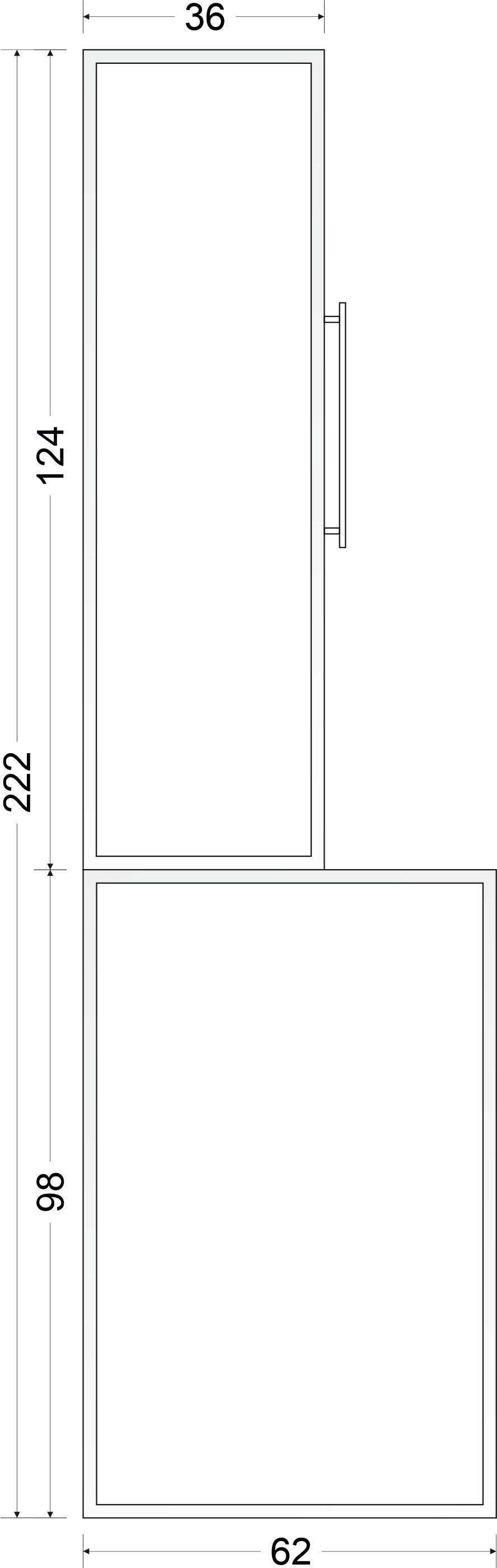 KIT STUDIOLINE SLD 100 - 106  x 62 x h 222 cm