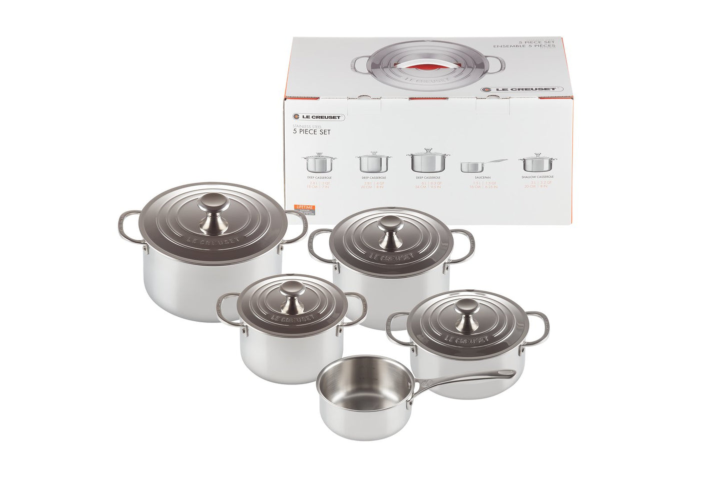 Batteria 5 Casseruole Evolution