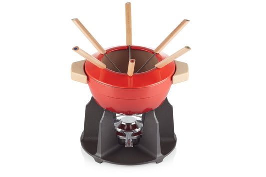 Set Fonduta Manico Legno