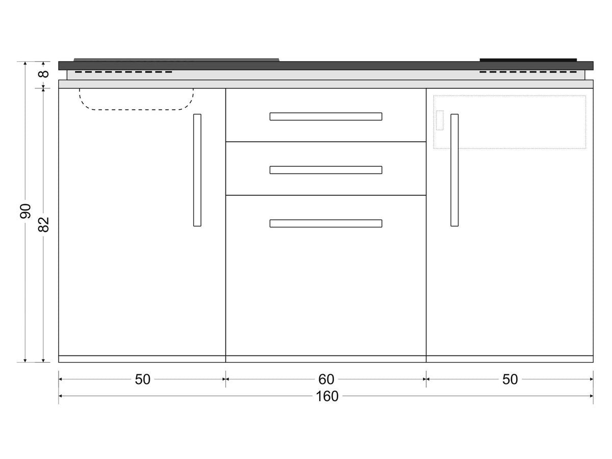 Minicucina Designline MD160 - 160 cm