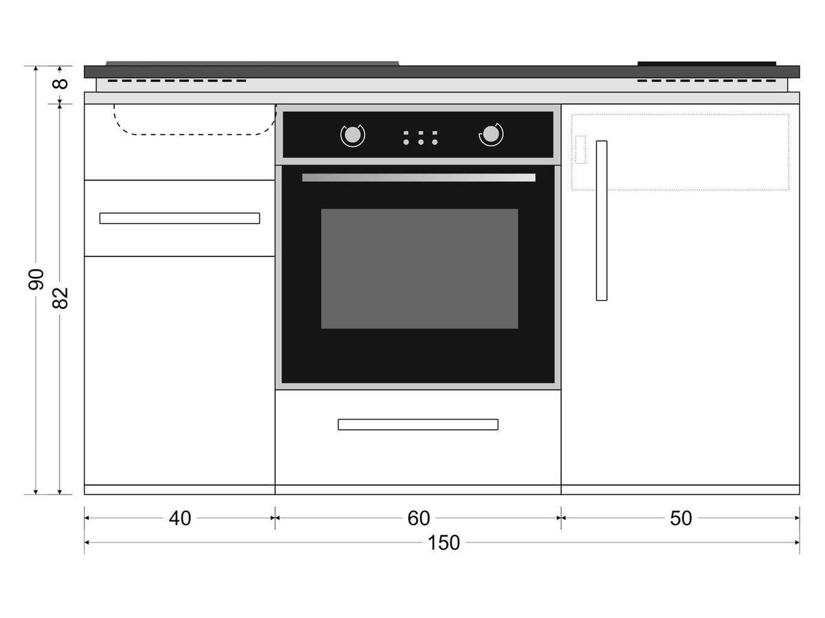 Minicucina Designline MDB150 - 150 cm