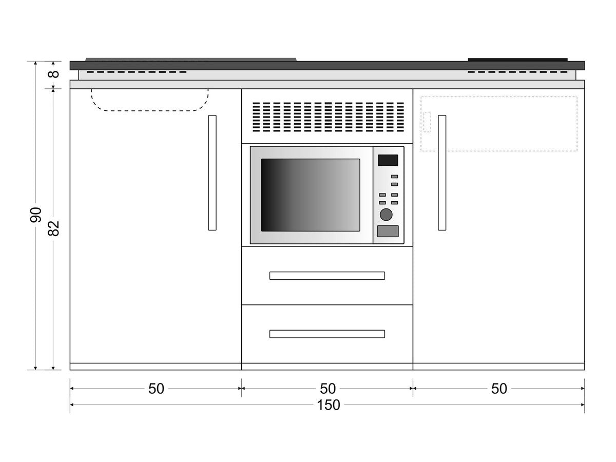 Minicucina Designline MDM150 - 150 cm