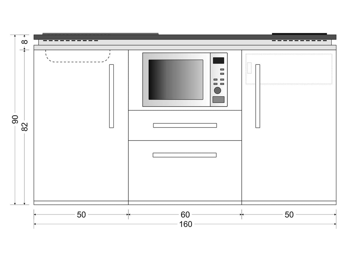 Minicucina Designline MDM160 - 160 cm