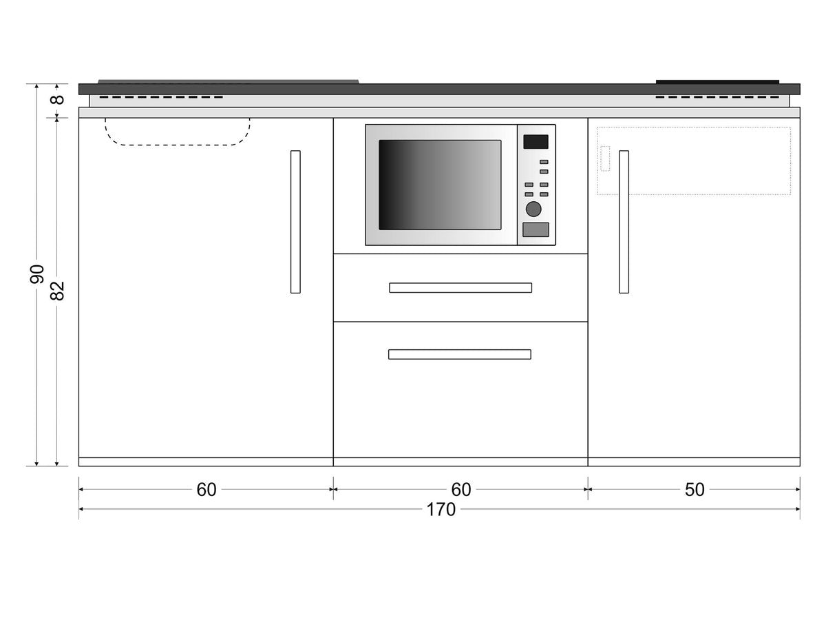 Minicucina Designline MDM170 - 170 cm