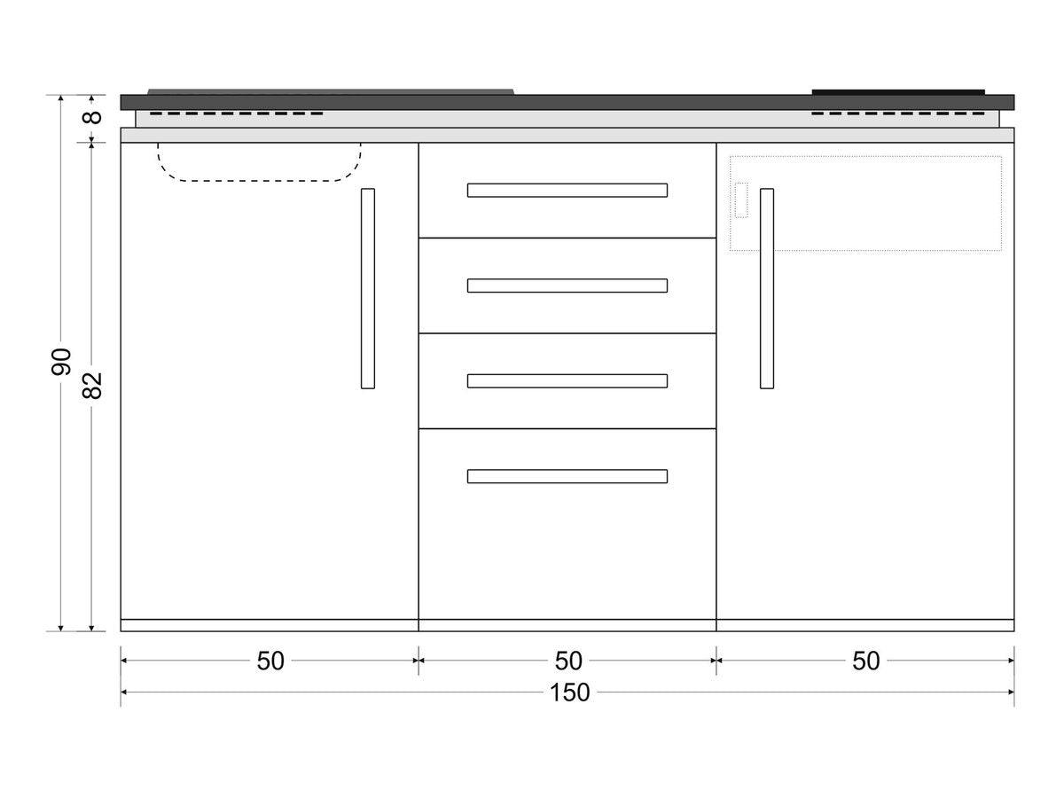 Minicucina Designline MDS4150 - 150 cm