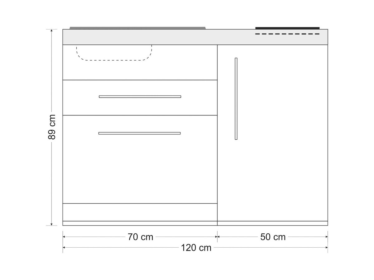 Minicucina Premiumline MPGS120 - 120 cm