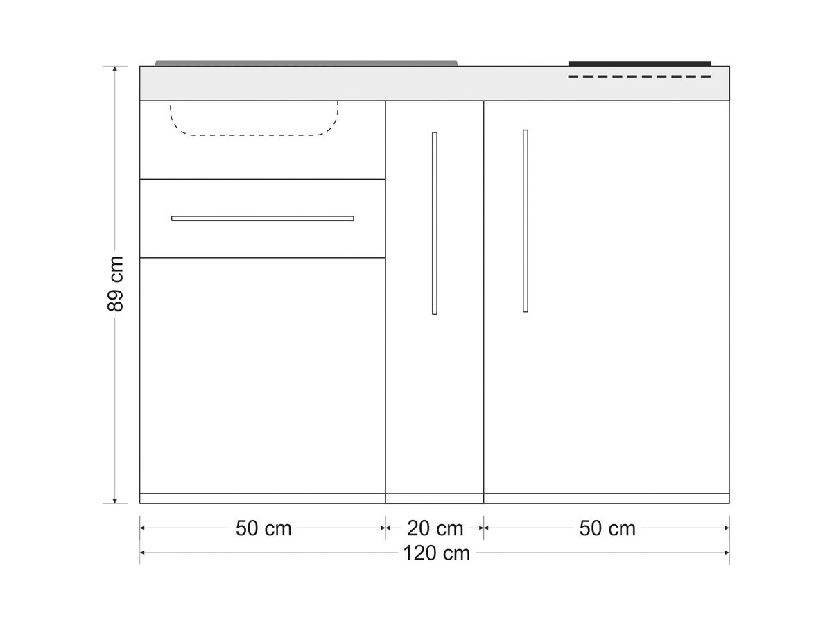 Minicucina Premiumline MP120A - 120 cm