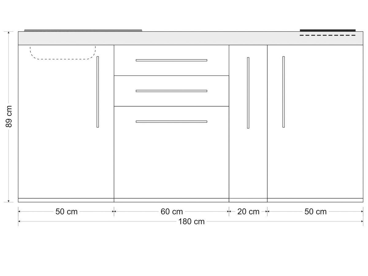 Minicucina Premiumline MP180A - 180 cm