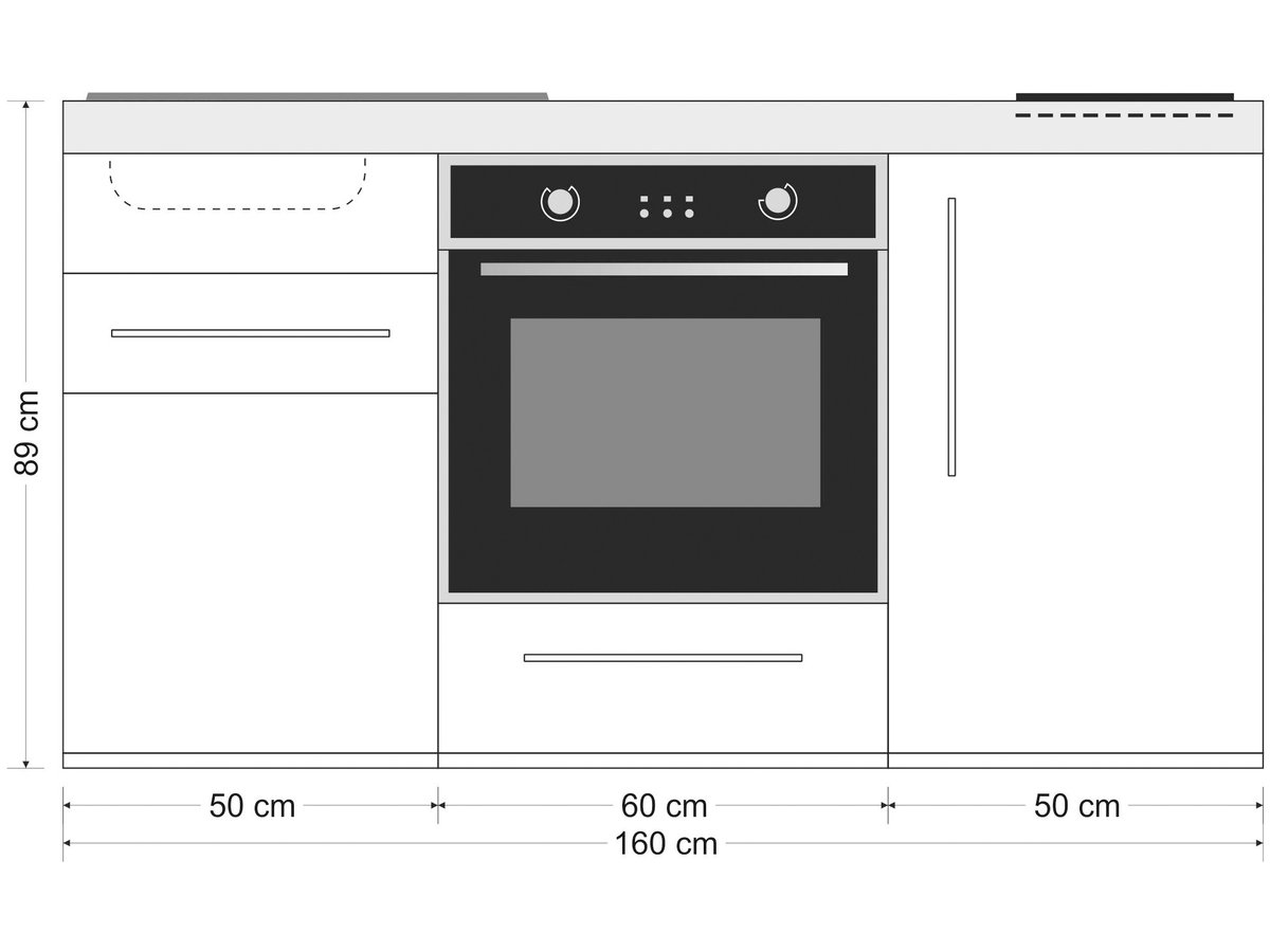 Minicucina Premiumline MPB160 - 160 cm