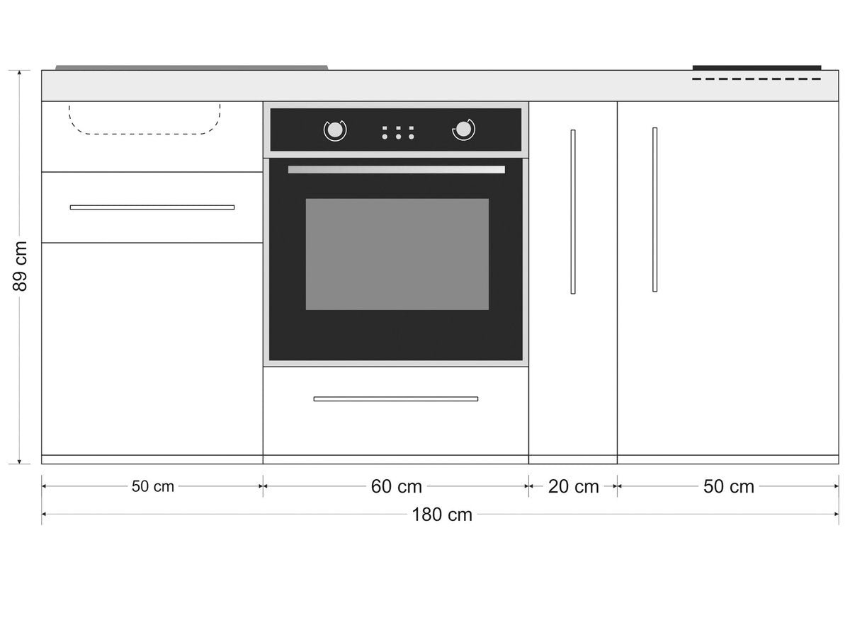 Minicucina Premiumline MPB180A - 180 cm