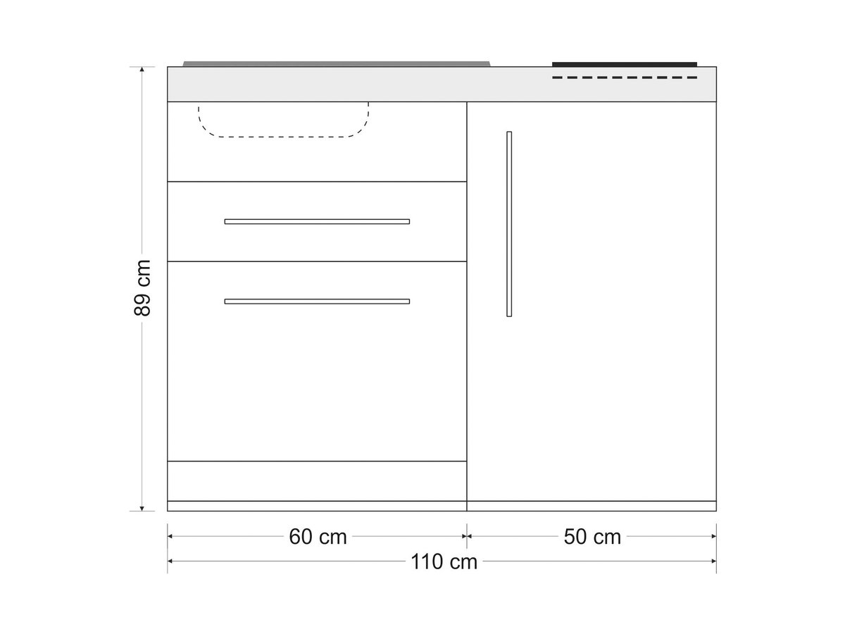 Minicucina Premiumline MPGS 110 - 110 cm