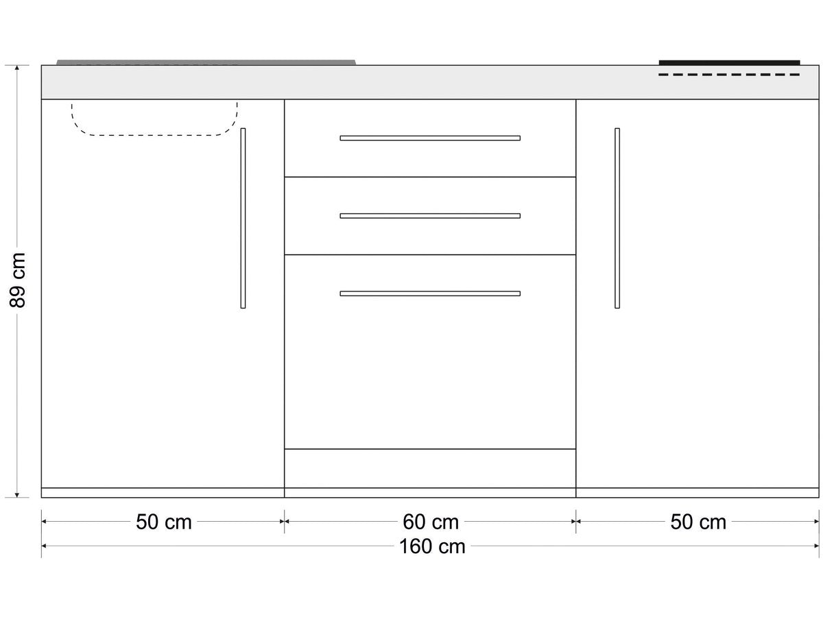 Minicucina Premiumline MPGS160 - 160 cm