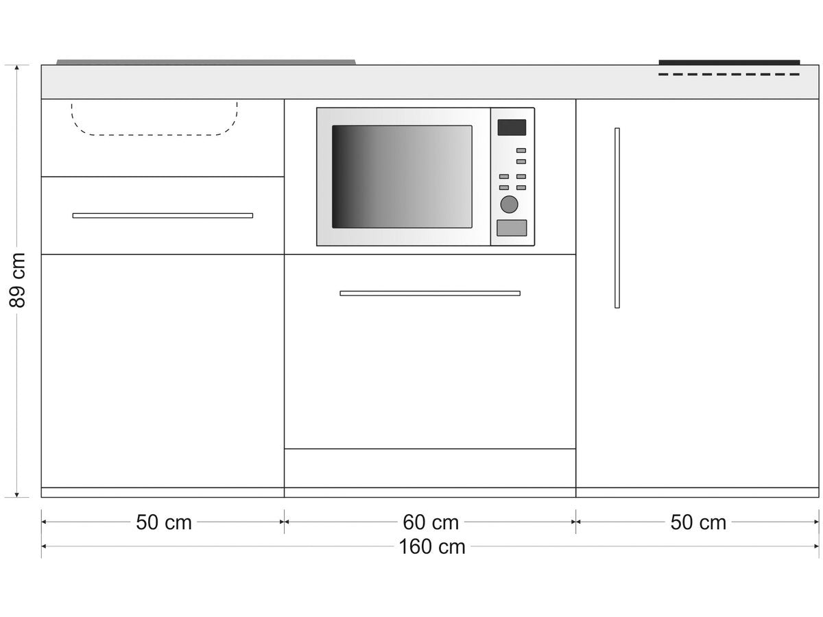 Minicucina Premiumline MPGSM160 - 160 cm