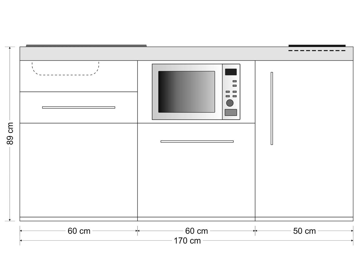 Minicucina Premiumline MPGSM170 - 170 cm