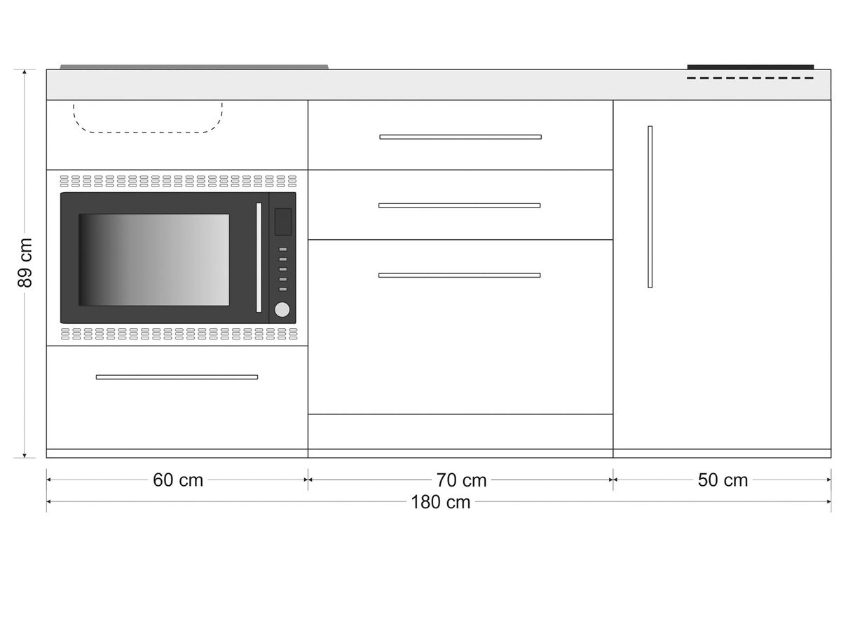 Minicucina Premiumline MPGSMOS180 - 180 cm