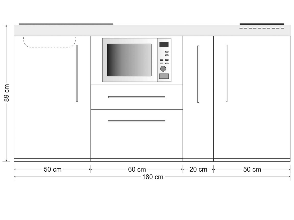 Minicucina Premiumline MPM180A - 180 cm