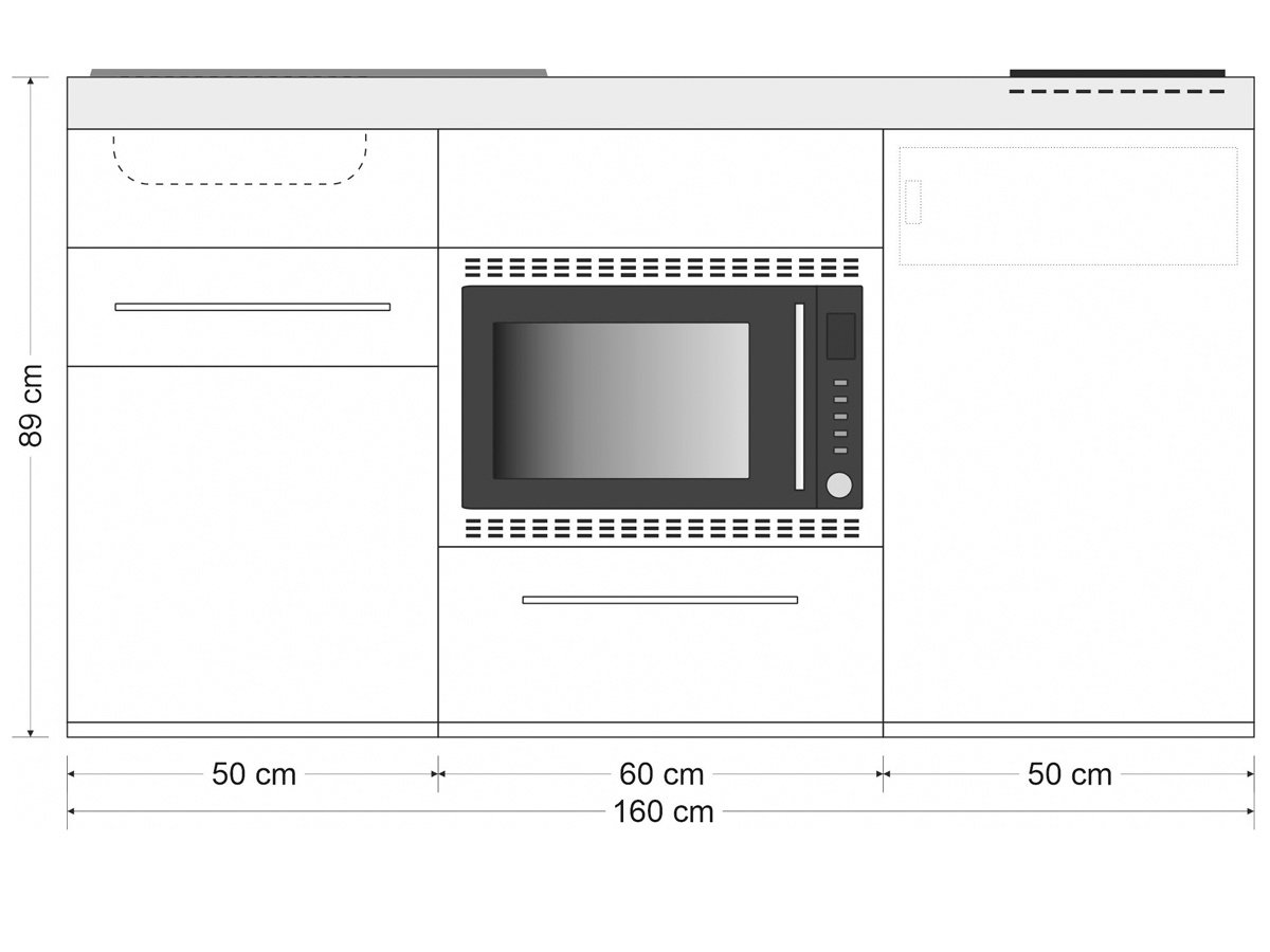 Minicucina Premiumline MPMOS160 - 160 cm