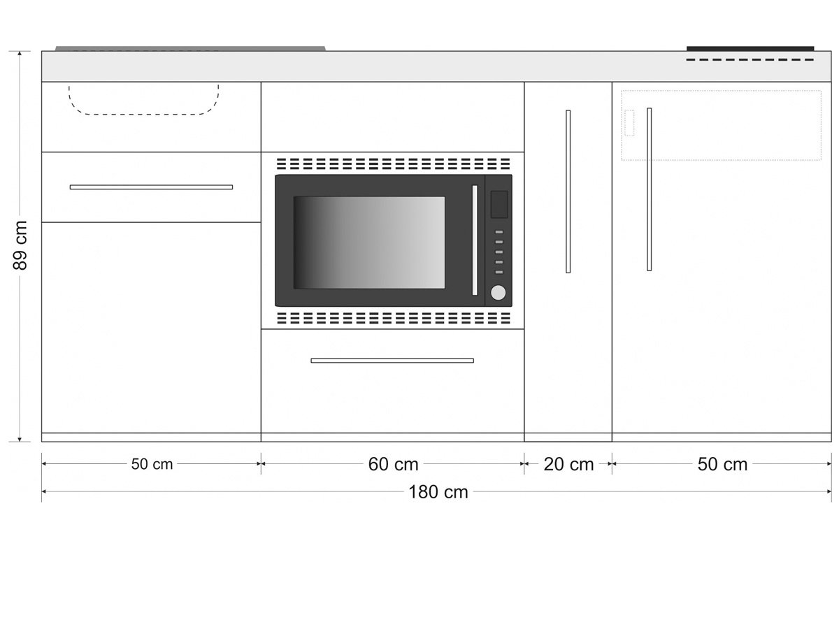 Minicucina Premiumline MPMOS180A - 180 cm