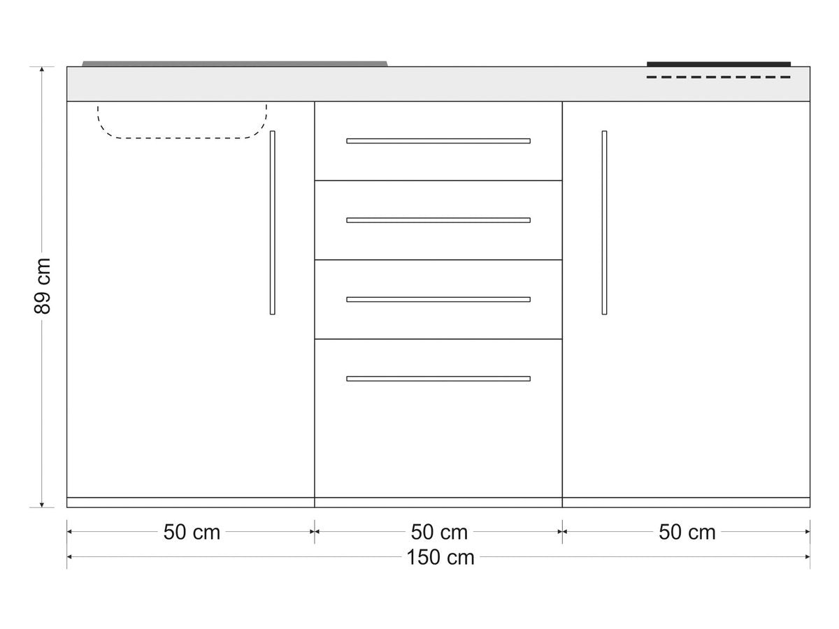 Minicucina Premiumline MPS4150 - 150 cm