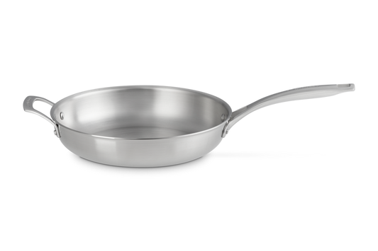Padella Bassa con manico in acciaio inox