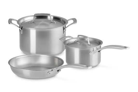 Set 3 pezzi in acciaio inox Essential
