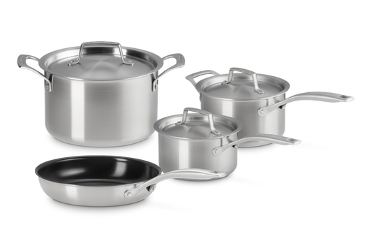 Set 4 pezzi in acciaio inox Essential
