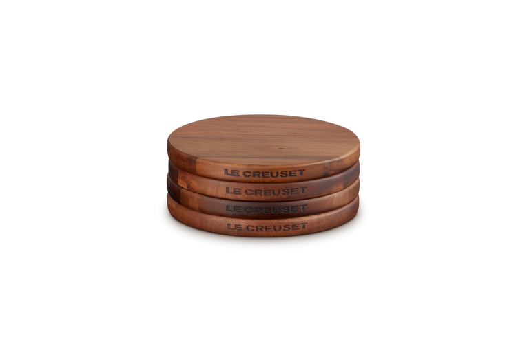 Set 4 Mini Sottopentola magnetici in legno