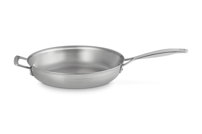 Padella bassa con manico e maniglia