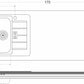 Minicucina Designline MDGG170 - 170 cm