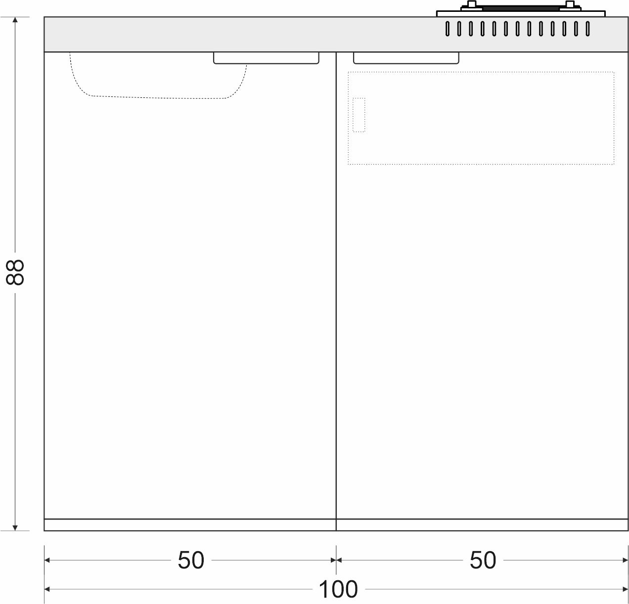 Minicucina Kitchenline MK100 - 100 cm