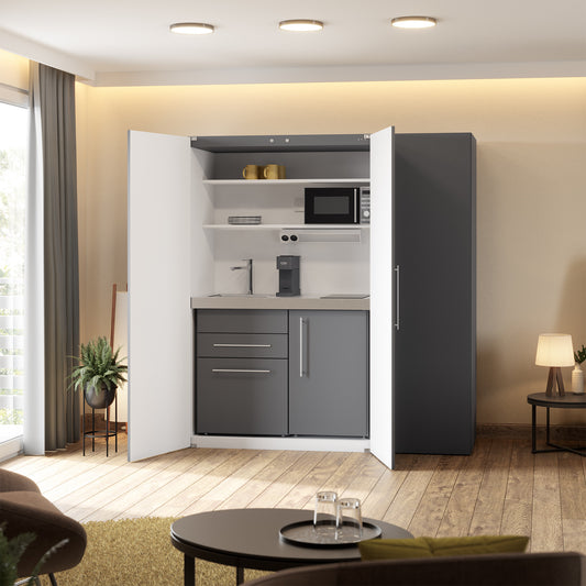 CUCINA ARMADIO SKMMFGS120 - con frigo/congelatore, microonde 20l e lavastoviglie