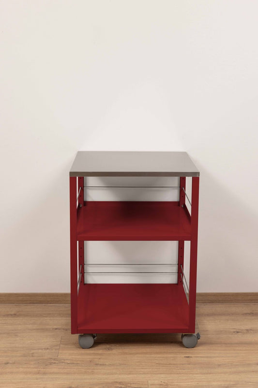 Carrello in acciaio con ruote